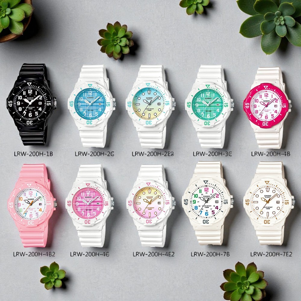 錶流行CASIO (LRW-200H) 學生必備 輕巧靜音指針錶 時間清楚 防水100米 | 蝦皮購物