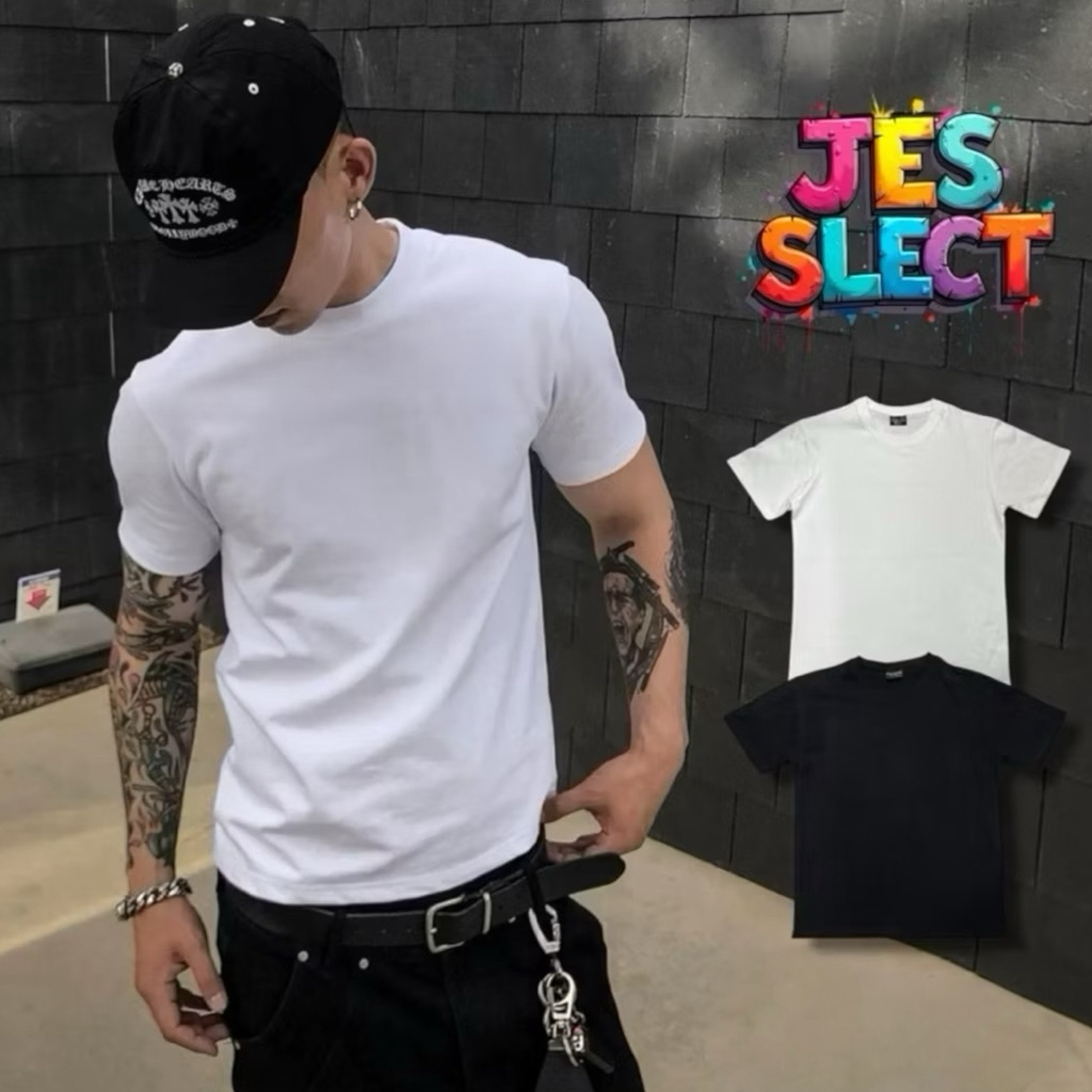【JES】 韓國 美式 Clean Fit 顯身材 顯壯 合身 素T 精梳棉 彈性 親膚 透氣 潮流 百搭 短袖 短T | 蝦皮購物