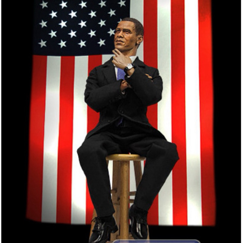 【正版】1/6 歐巴馬 Scale Barack Obama 12吋 場景 可動公仔 2008總統大選版 | 蝦皮購物