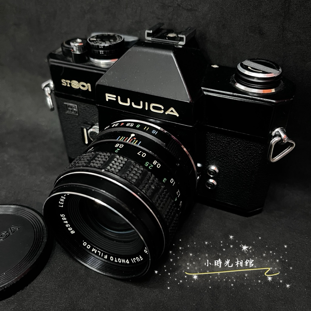 M42機皇FUJICA ST801 限量黑美機可選配Fujinon EBC 55mm f1.8大光圈標