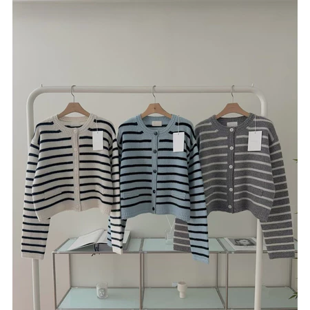 🇰🇷Oct03/ 萬年不敗！條紋開衫上衣