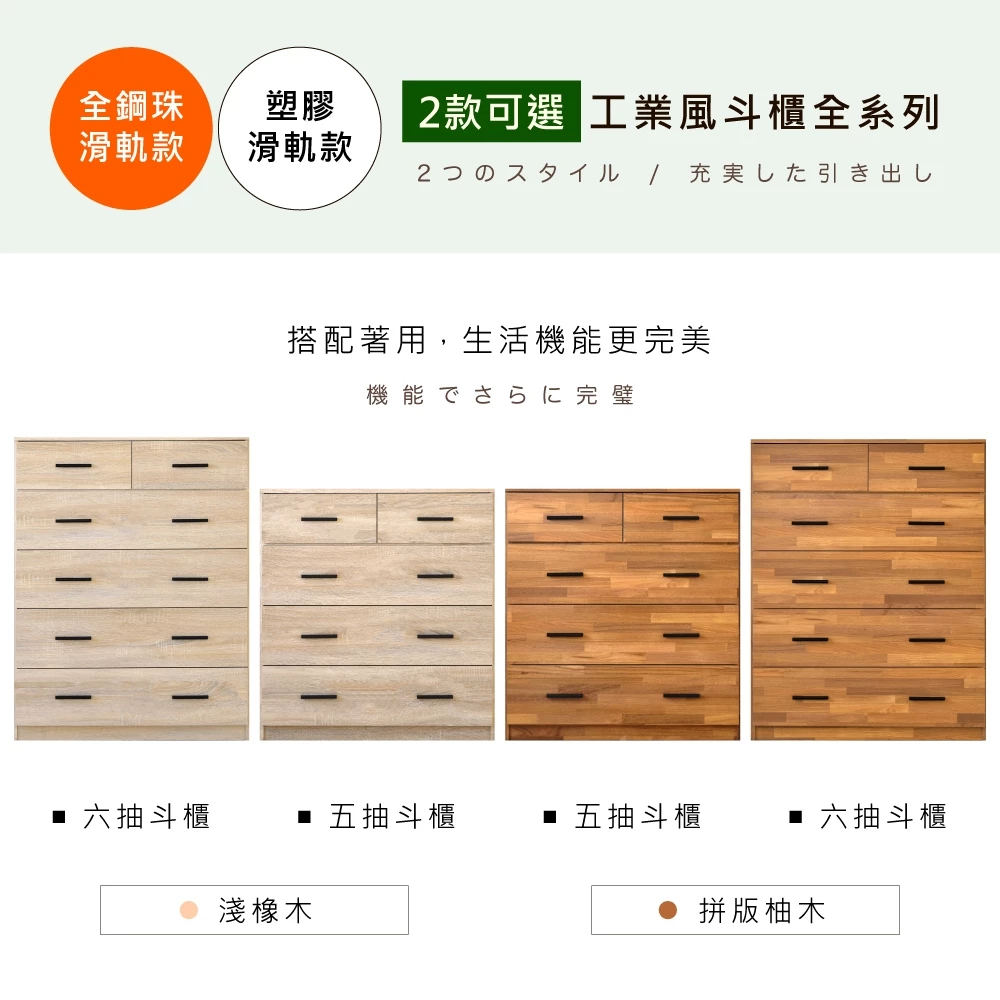 收納櫃推薦_HOPMA美背工業風多功能五抽櫃
