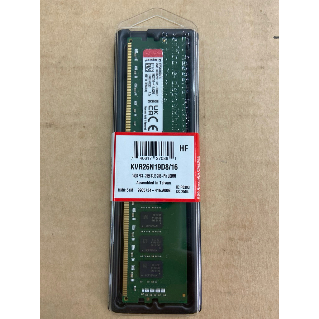 Kingston Kvr26N19D8/16 – 16GB DDR4 2666MHz Geheugenmodule, Niet-ECC, Voor Desktops En Werkstations 2 miniatura