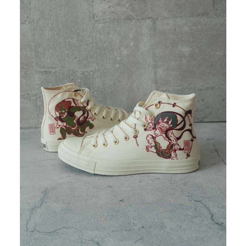 【CHII】日本限定 Converse ALL STAR FUJINRAIJIN HI 高筒 風神雷神印花帆布鞋 | 蝦皮購物