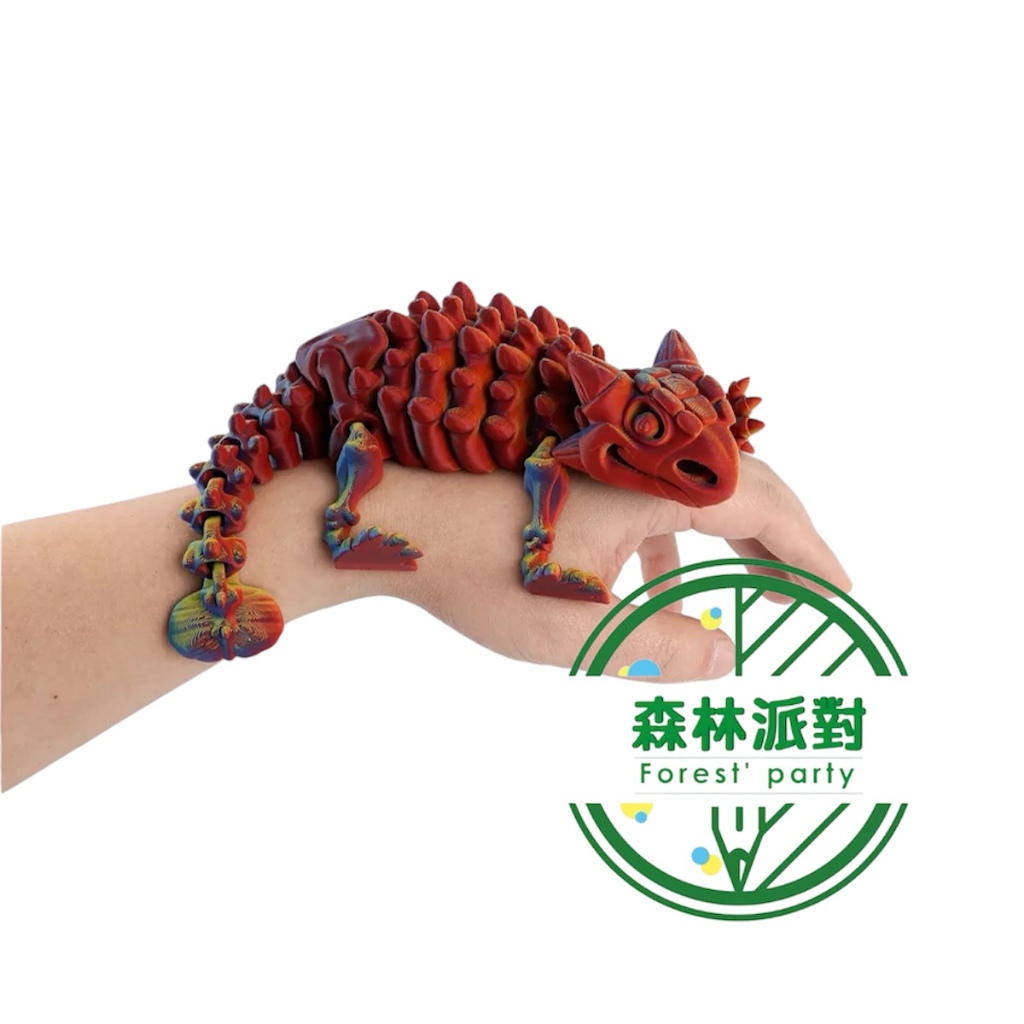 台灣現貨］3D列印幸運人偶動物-甲龍化石(PLA完成品) 3種尺寸-全脊椎