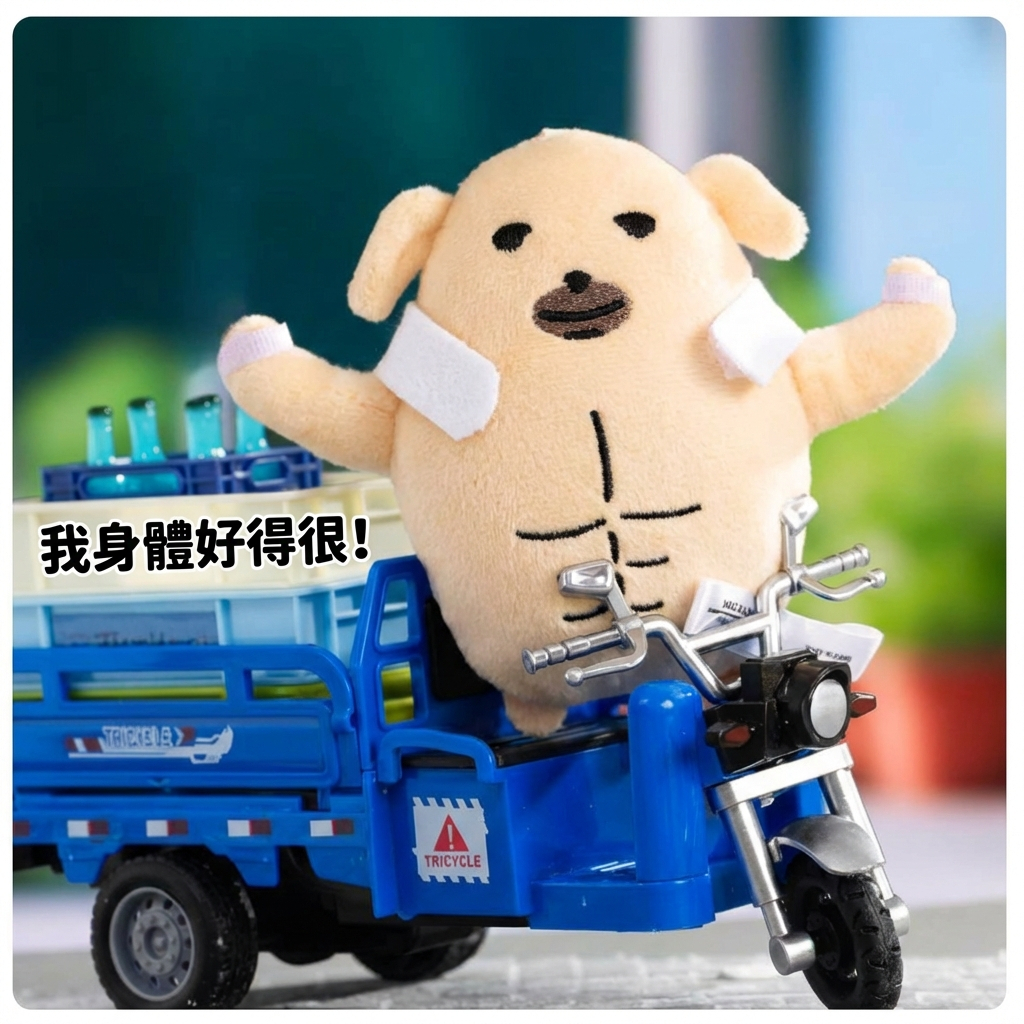 蘸醬狗】正版授權現貨百變狗狗絨毛吊飾系列Nudaeng 沾醬狗日落小物交換