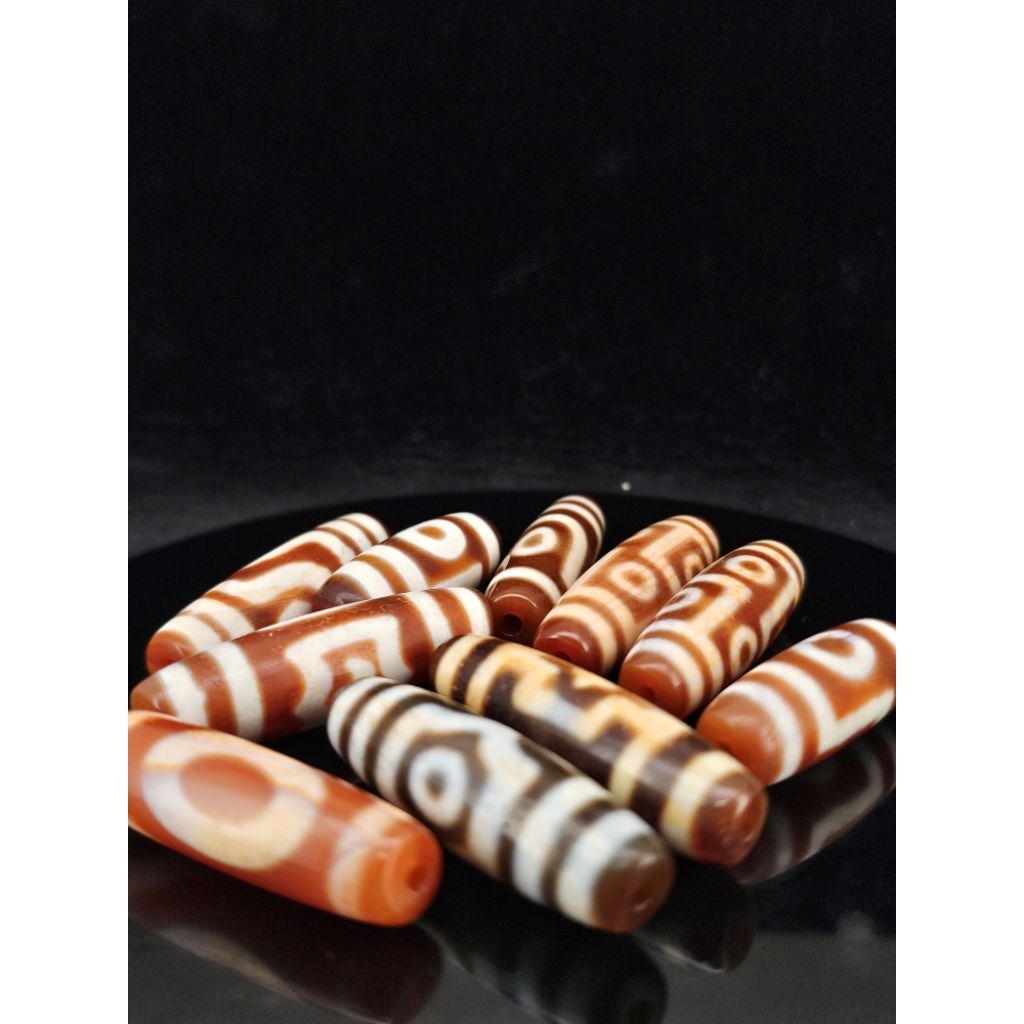 西藏天珠】臺灣工藝臺廠手工珠行運精品硃砂紅肉天珠多種圖騰~《一物一