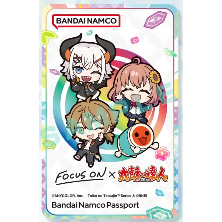 三九四六》【現貨】Banapassport 太鼓達人focus on 限定卡彩虹社機台