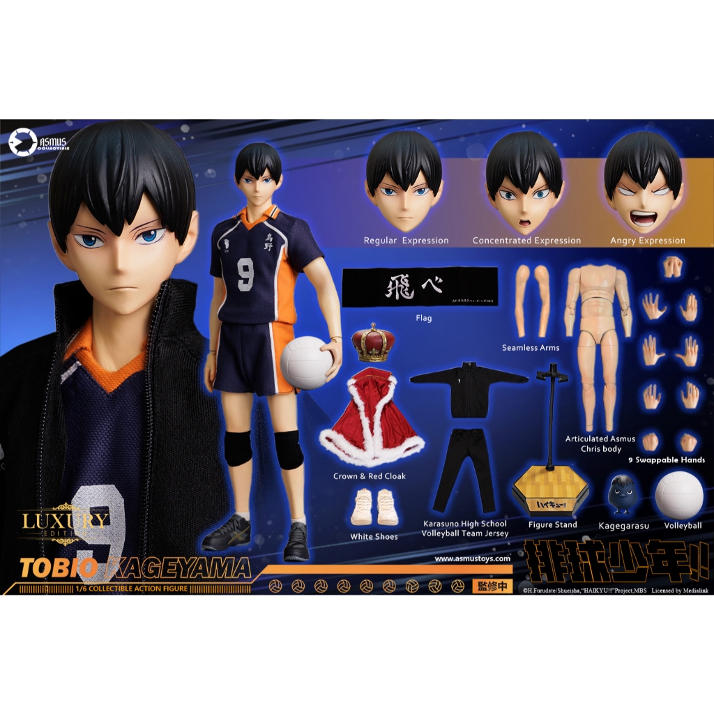 神經玩具】現貨Asmus Toys HQ02LUX 排球少年影山飛雄豪華版雙人組1/6