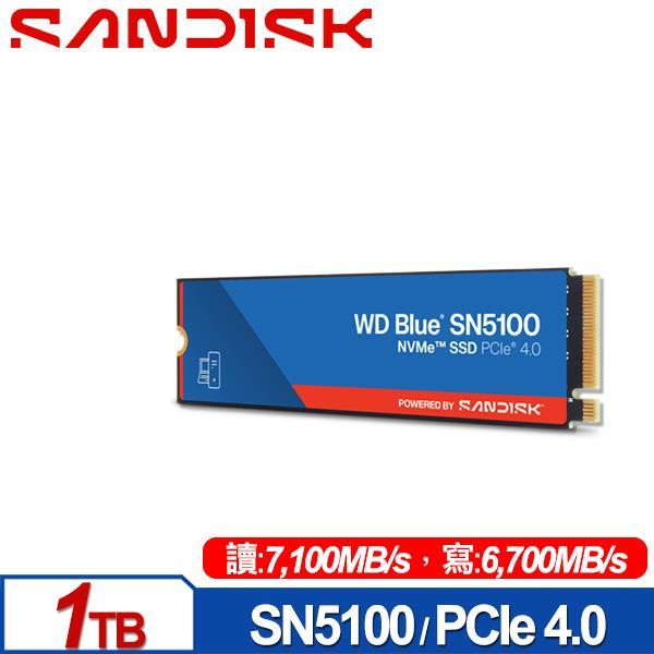 SanDisk WD Blue SN5100 1TB SSD PCIe 4.0 M.2固態硬碟| 蝦皮購物
