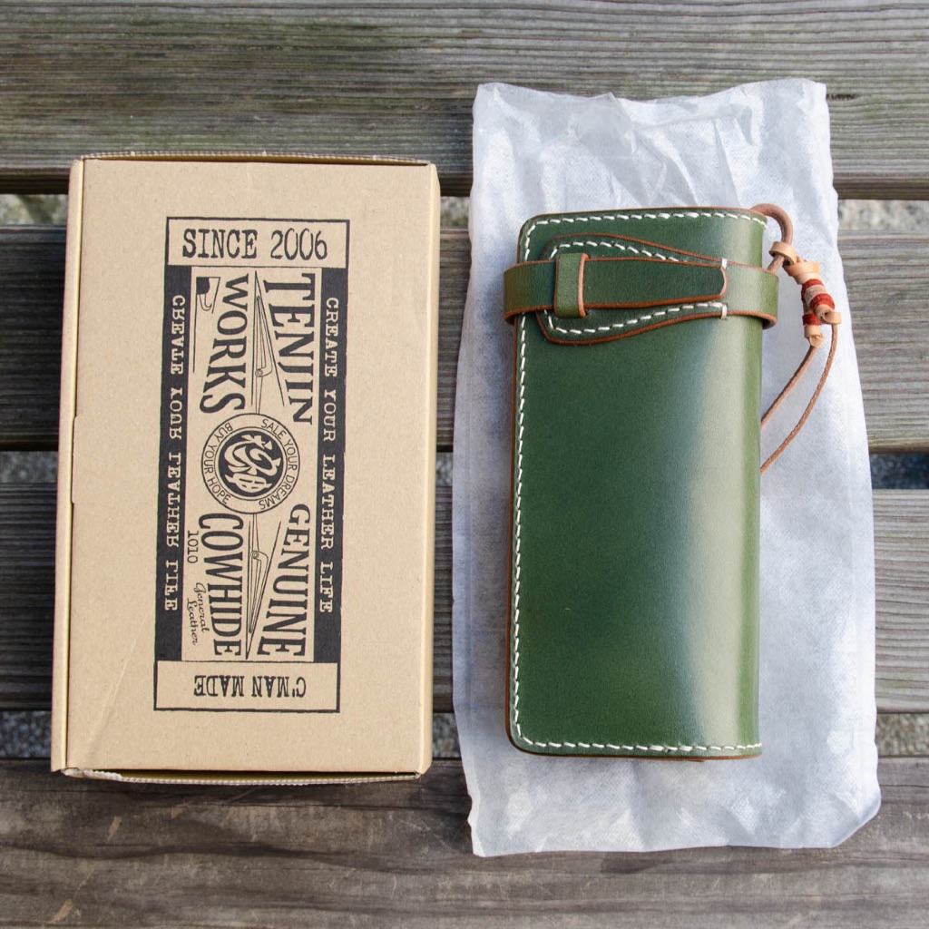 終於來了! 日本天神Tenjin Works LW05 Long Wallet 櫪木多脂皮革長財布