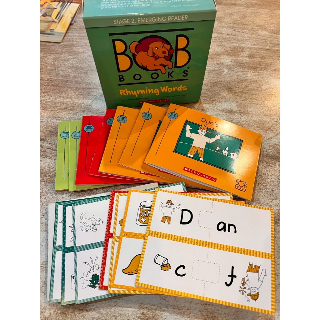 英文認字書Bob Books：Rhyming Words Box Set Phonics(附外盒)｜無劃記，無破損 | 蝦皮購物