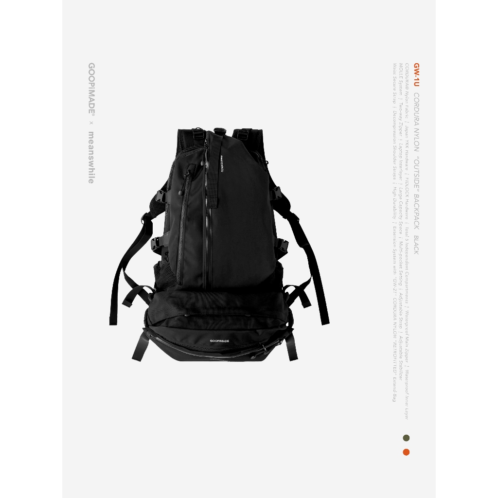 GOOPiMADE x meanswhile GW-1U CORDURA NYLON OUTSIDE Backpack | 蝦皮購物
