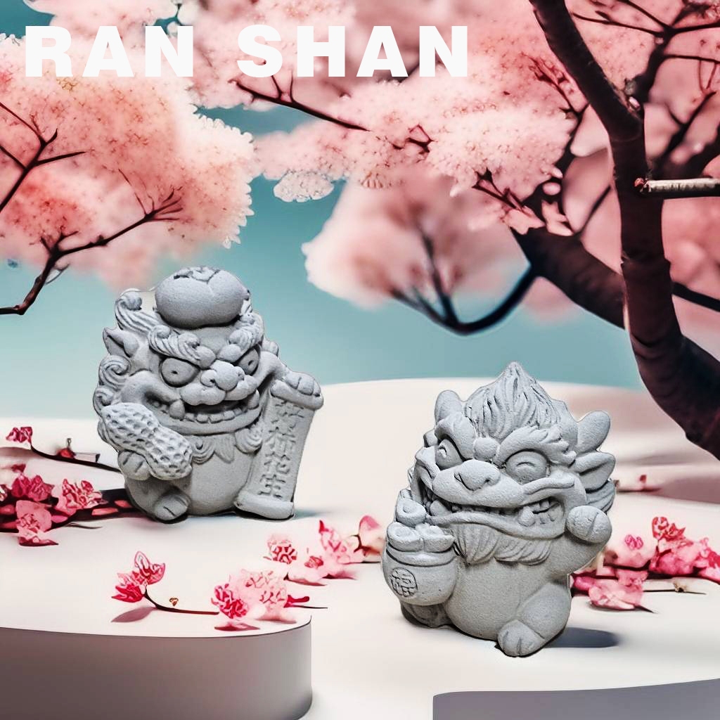 【Ran Shan】樂土擴香石-好柿花生＆盆滿缽滿 風獅爺 招財 納福 避邪 公仔 水泥 | 蝦皮購物