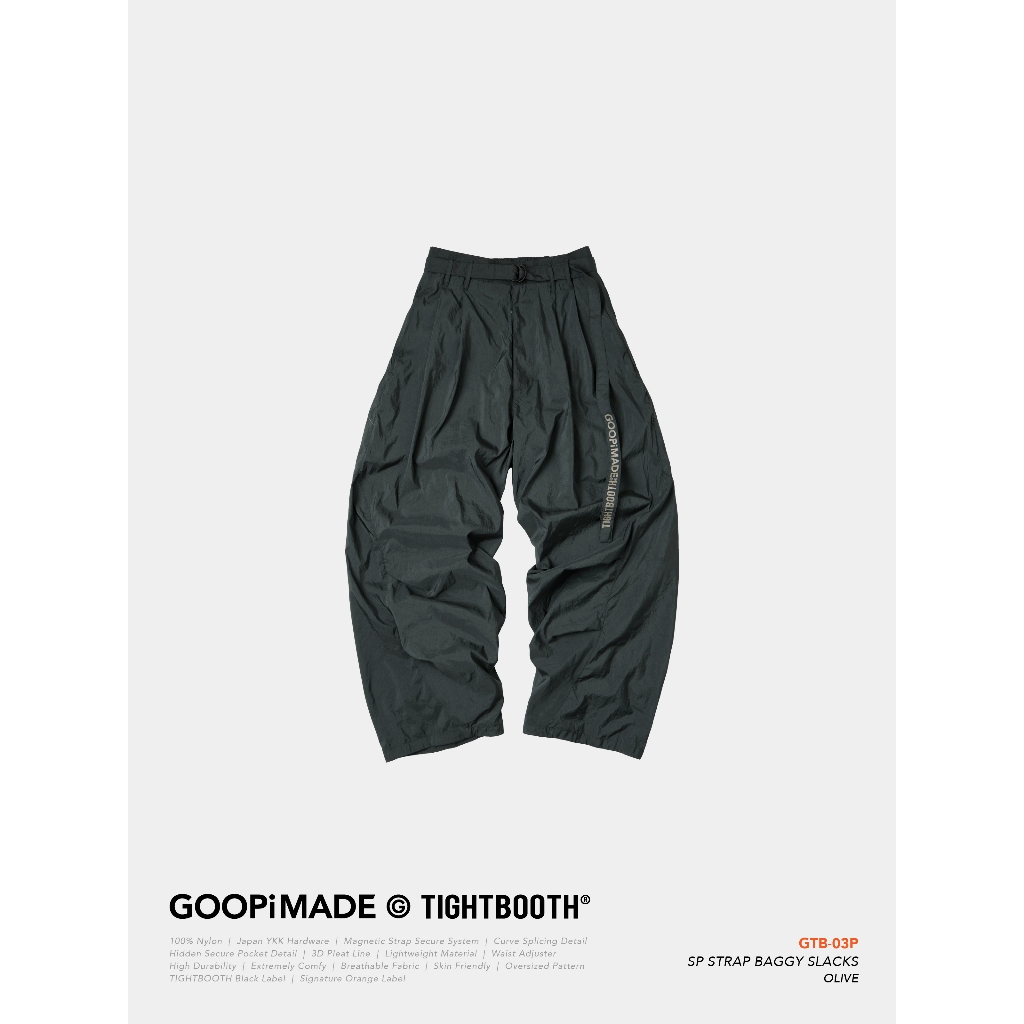 GOOPiMADE x TIGHTBOOTH 2025 “GTB-03P” SP Strap Baggy Slacks | 蝦皮購物