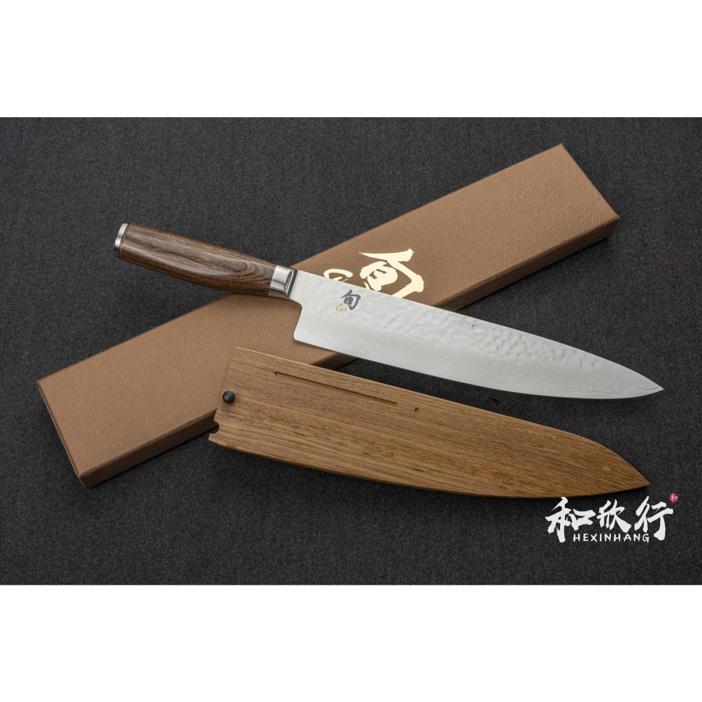 「和欣行」現貨、貝印 KAI 旬 Shun 大馬士革 槌印 主廚刀 / 牛刀 250mm TDM - 0707 | 蝦皮購物