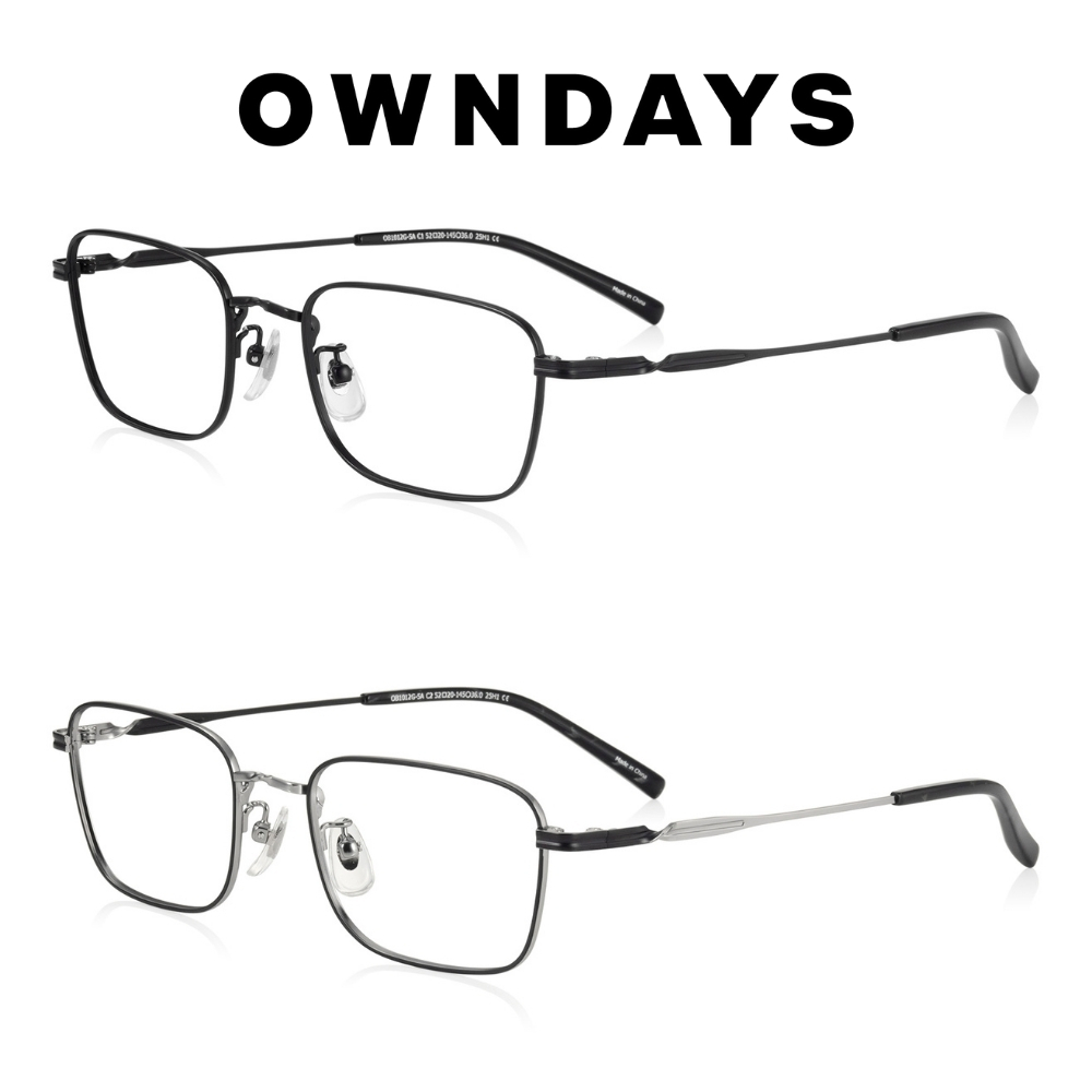 OWNDAYS BACK in BLACK系列方形金屬眼鏡OB1012G-5A | 蝦皮購物
