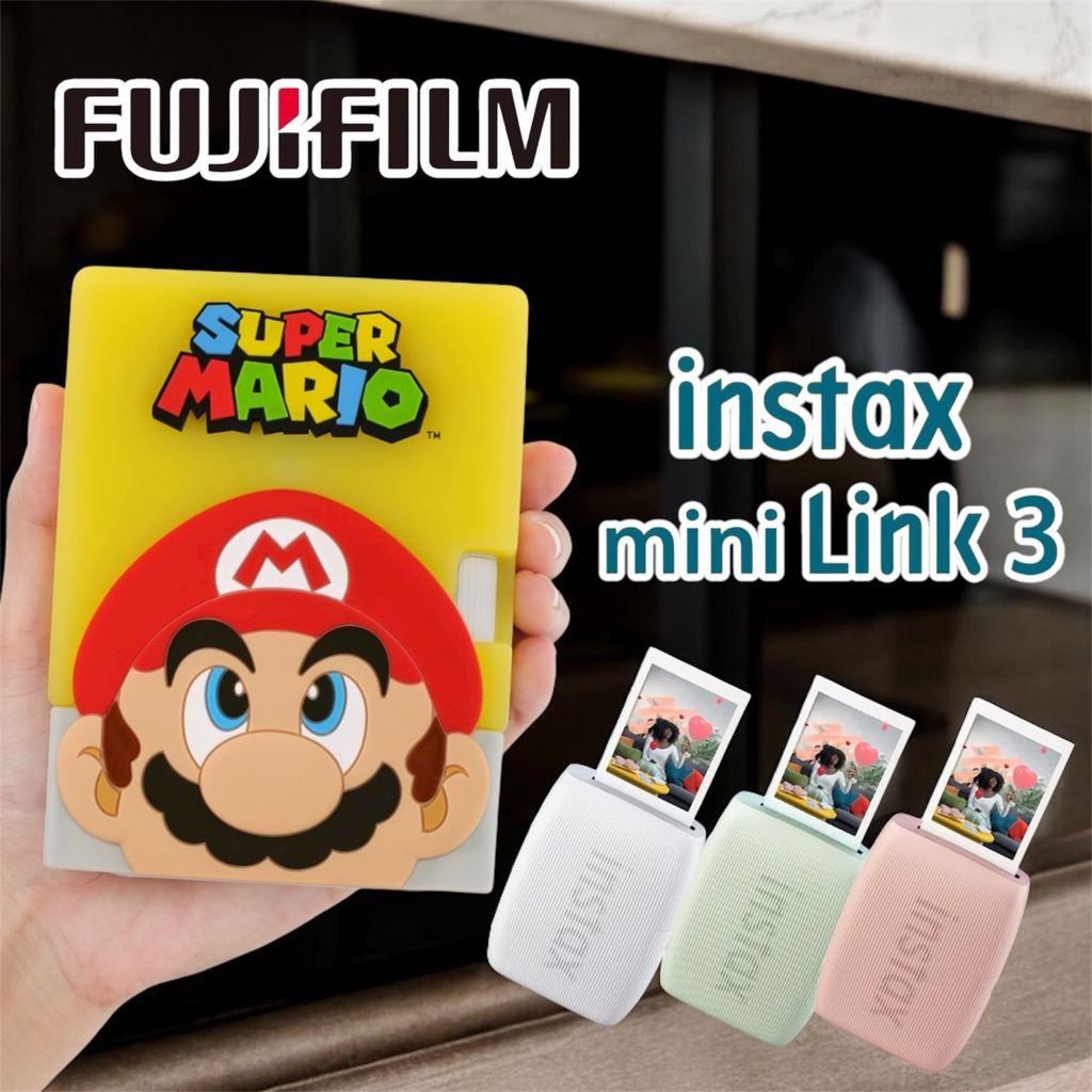富士 link3 拍立得 相片列印機 列印機 公司貨 相印機 minilink mini link 3 mario | 蝦皮購物