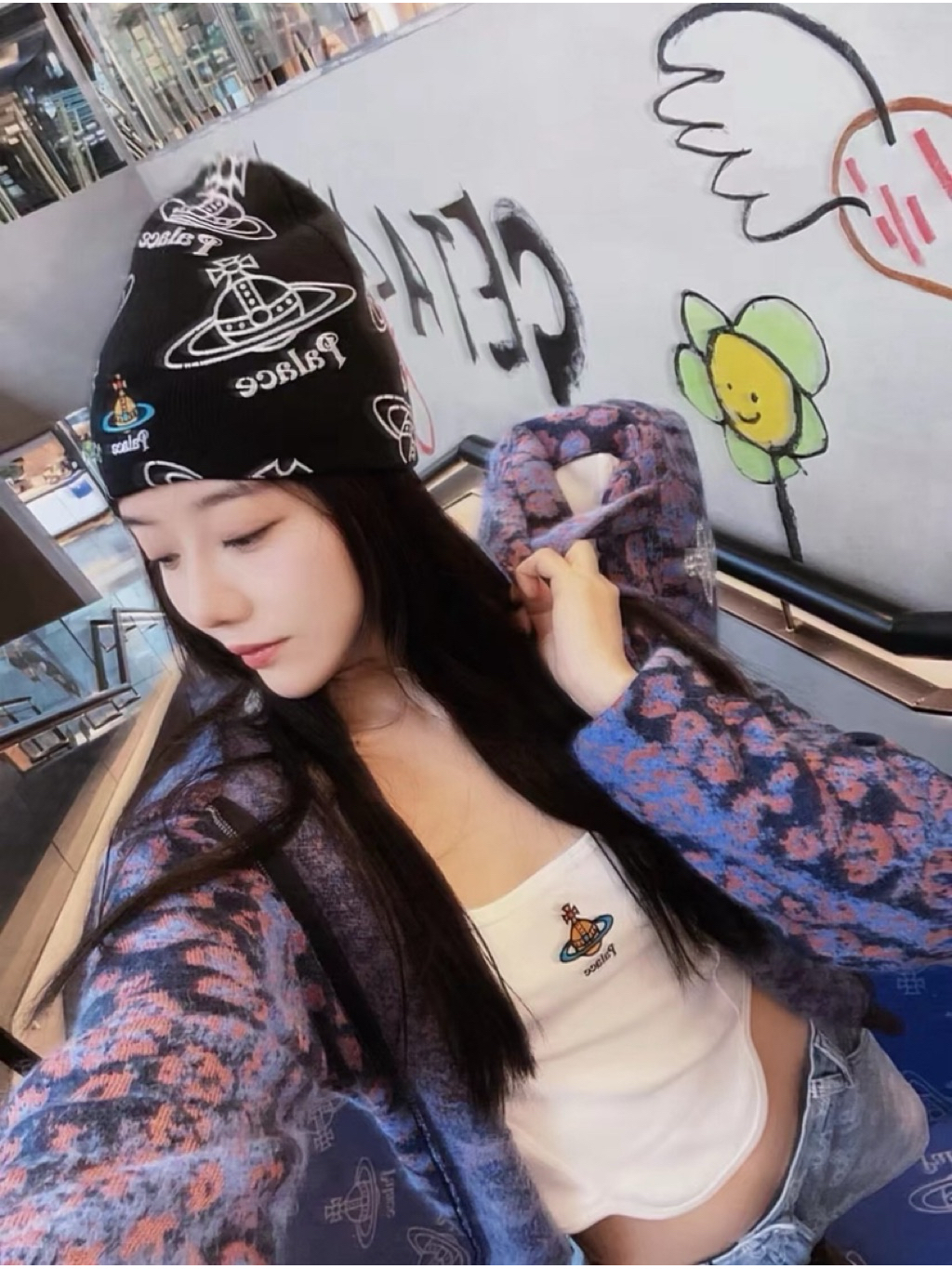 Palace x Vivienne Westwood Jersey Beanie | 蝦皮購物