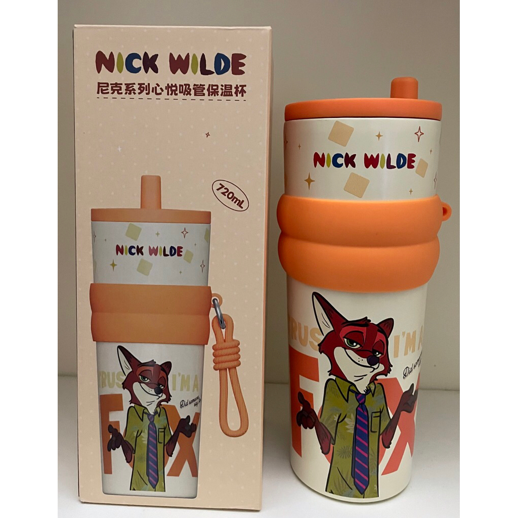 [許爸爸撿便宜] 全新現貨 正版授權 Zootopia 動物方城市 胡尼克 尼克系列心悅吸管保溫杯 大容量 720ml | 蝦皮購物