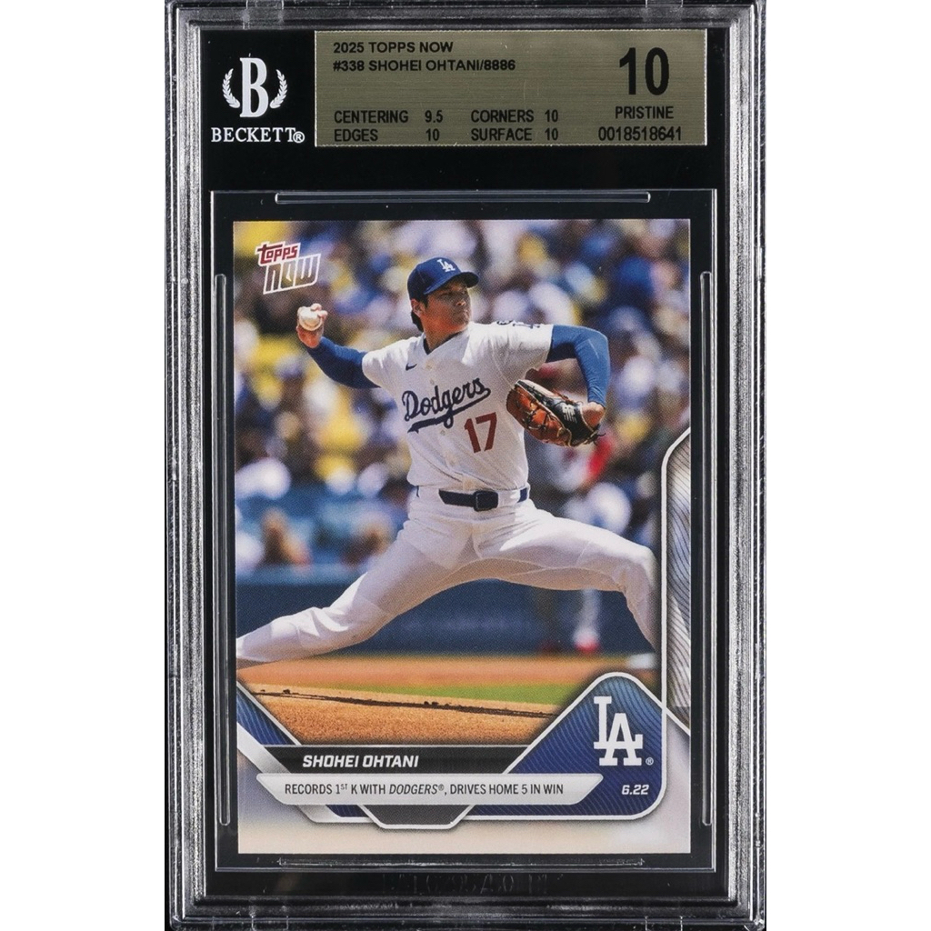 現貨BGS10 大谷翔平大谷道奇隊投手首次三振+ 打下5 分打點2025 Topps 