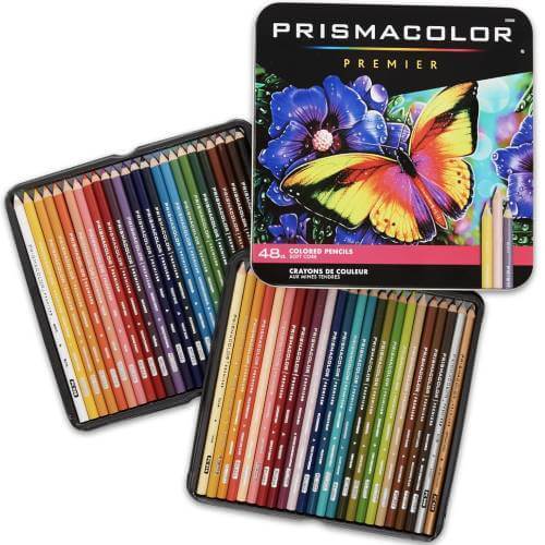 美國PRISMACOLOR霹靂馬Premier系列頂級油性色鉛筆鐵盒組-48色| 蝦皮購物
