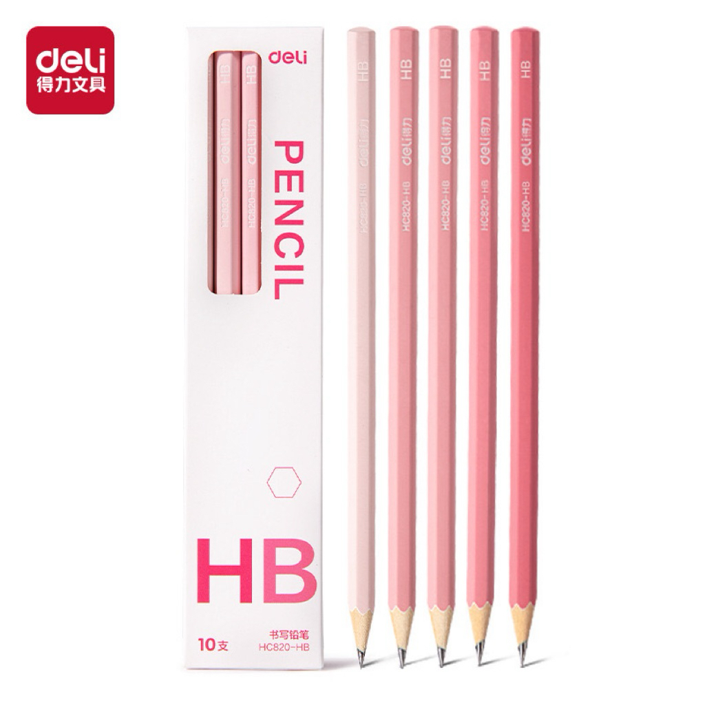 Deli 得力漸層色HB 2B 六角鉛筆一般鉛筆學生鉛筆細鉛筆鉛筆10入HC820