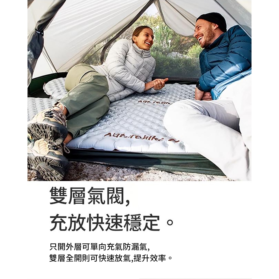 Naturehike】徒野R5.8超輕自動充氣睡墊DZ016 方型/木乃伊碳銀/熱帶橙原