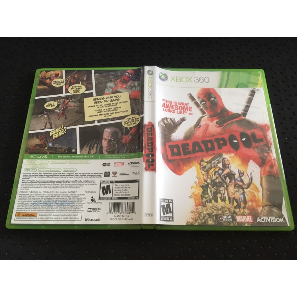 ｜環大回收｜二手｜AJ7｜XBOX 360｜附說明書【死侍 DeadPool】中古光碟 電玩遊戲 | 蝦皮購物