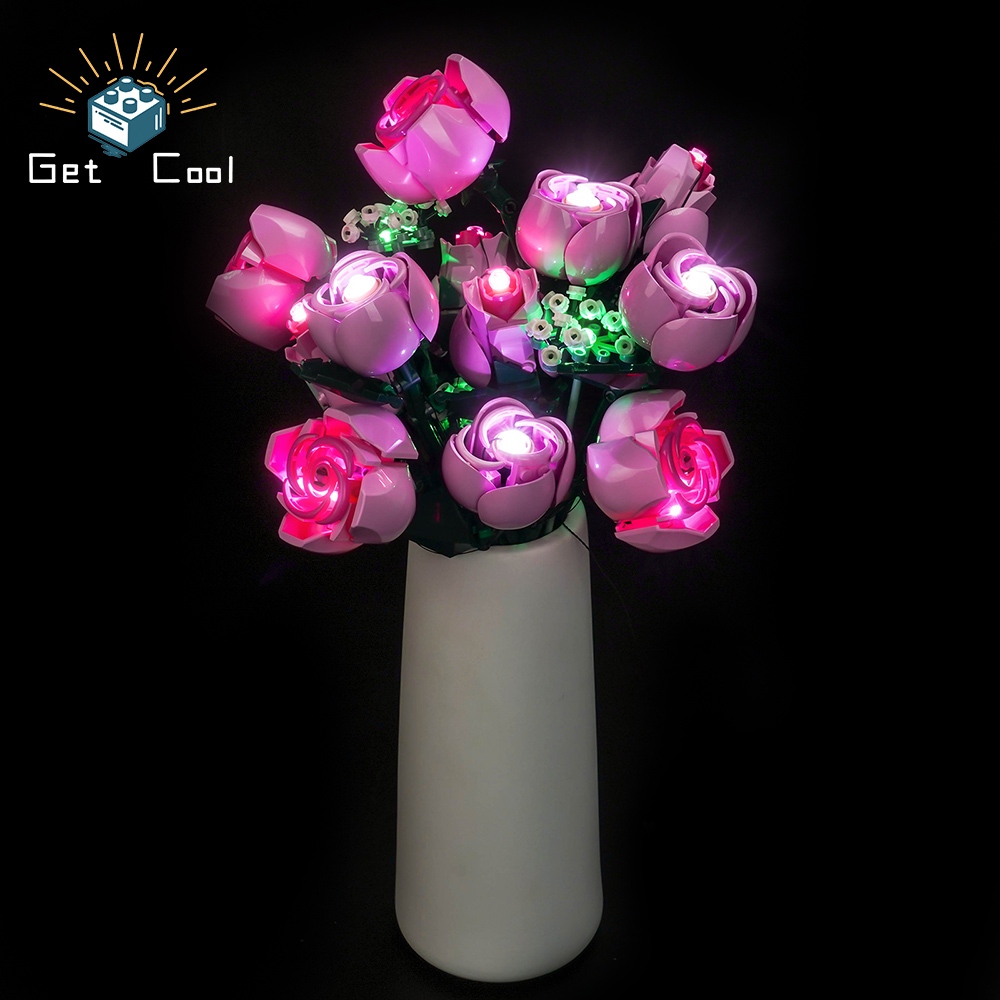 [給酷創意] 10374 粉紅玫瑰花束 Bouquet of Pink Roses LED燈光套件 | 蝦皮購物