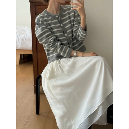 🇰🇷Oct03/ 萬年不敗！條紋開衫上衣