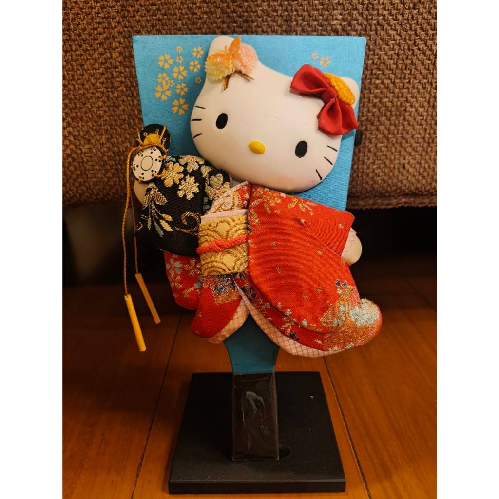 日本限定Hello Kitty 2004年人形羽子板長度22cm 一套4入有原盒特價