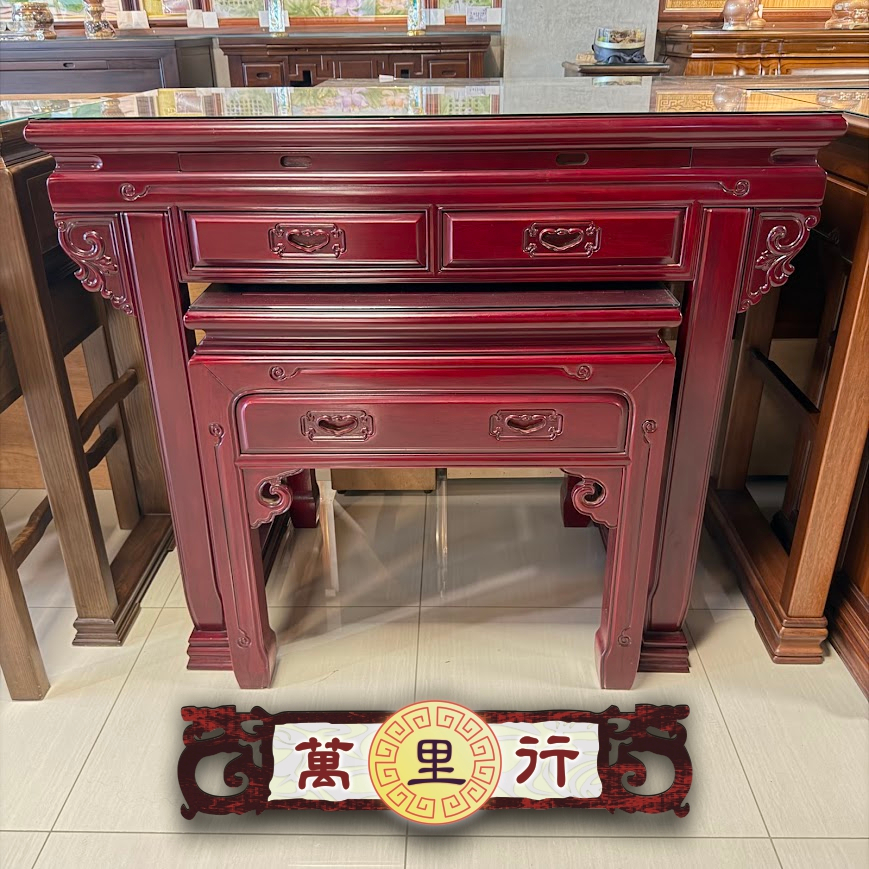 【萬里行】紅木明式神桌 4尺2 明式 紅檀木 紅木 供桌 佛桌 實木 頂下桌 上下桌 實木佛桌 原木 神桌 神明桌 佛堂 | 蝦皮購物