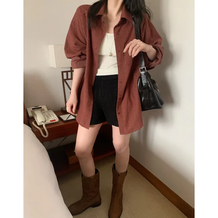 🇰🇷Nov01/百搭款🥨秋冬格紋襯衫