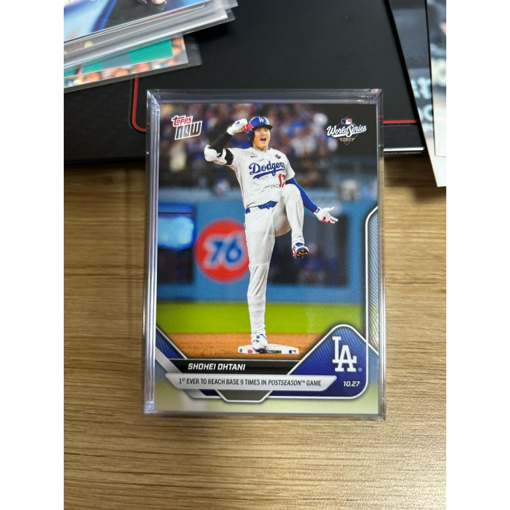 大谷翔平球員卡2025 MLB TOPPS NOW Card 906 史上唯一季後賽連續9次上
