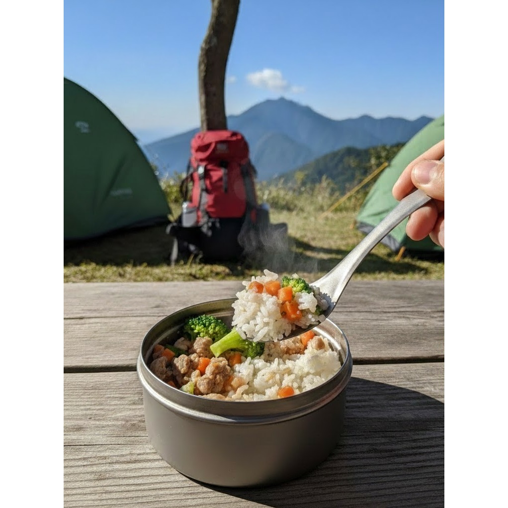 山道具屋】鈦工匠Ti artisan Ta8102 超輕純鈦二合一叉匙/全鈦魔術湯匙