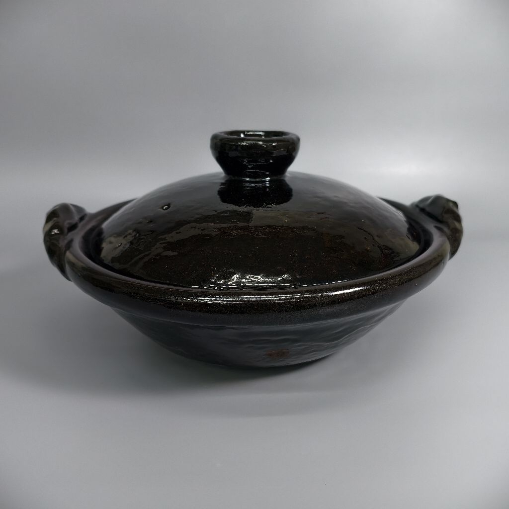 雲井窯鴨釉尺鍋飴釉二合黑樂三合炊御飯鍋| 蝦皮購物