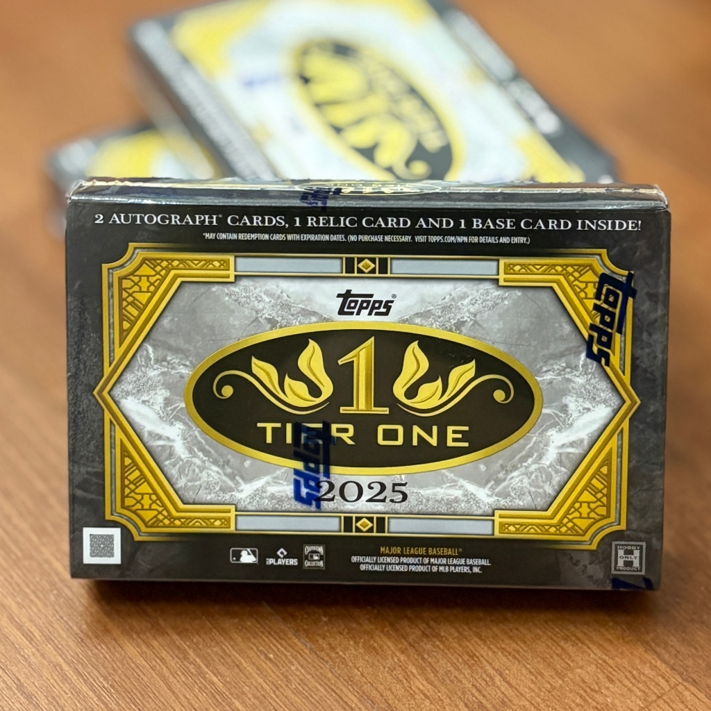 全新現貨 2025 Topps Tier One Baseball Hobby Box 保簽名2張+用品1張 | 蝦皮購物