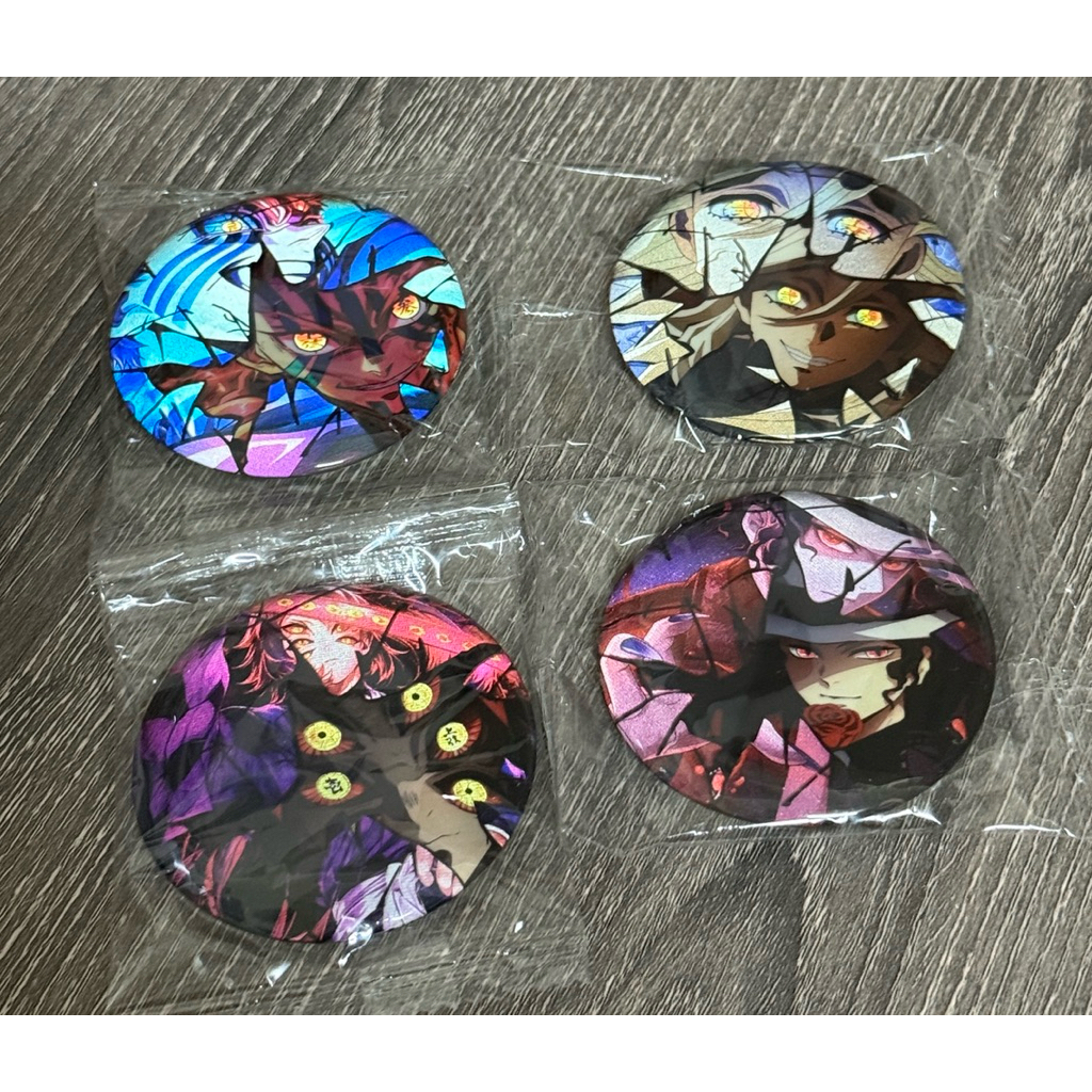 鬼滅之刃/雷射款別針收藏組/一組4入/上弦壹/上弦貳/上弦參/鬼舞辻無慘 | 蝦皮購物