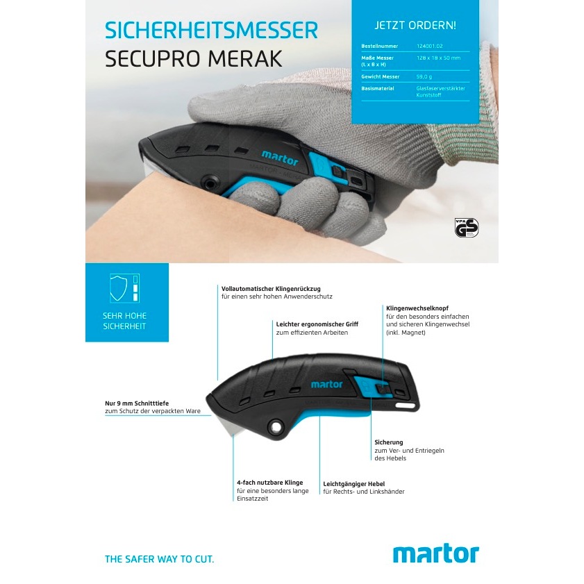 🇩🇪 martor德國馬拓安全刀具SECUPRO MERAK 124001💯 原廠在台代理商 保證正品 大量採購歡迎聊聊 | 蝦皮購物