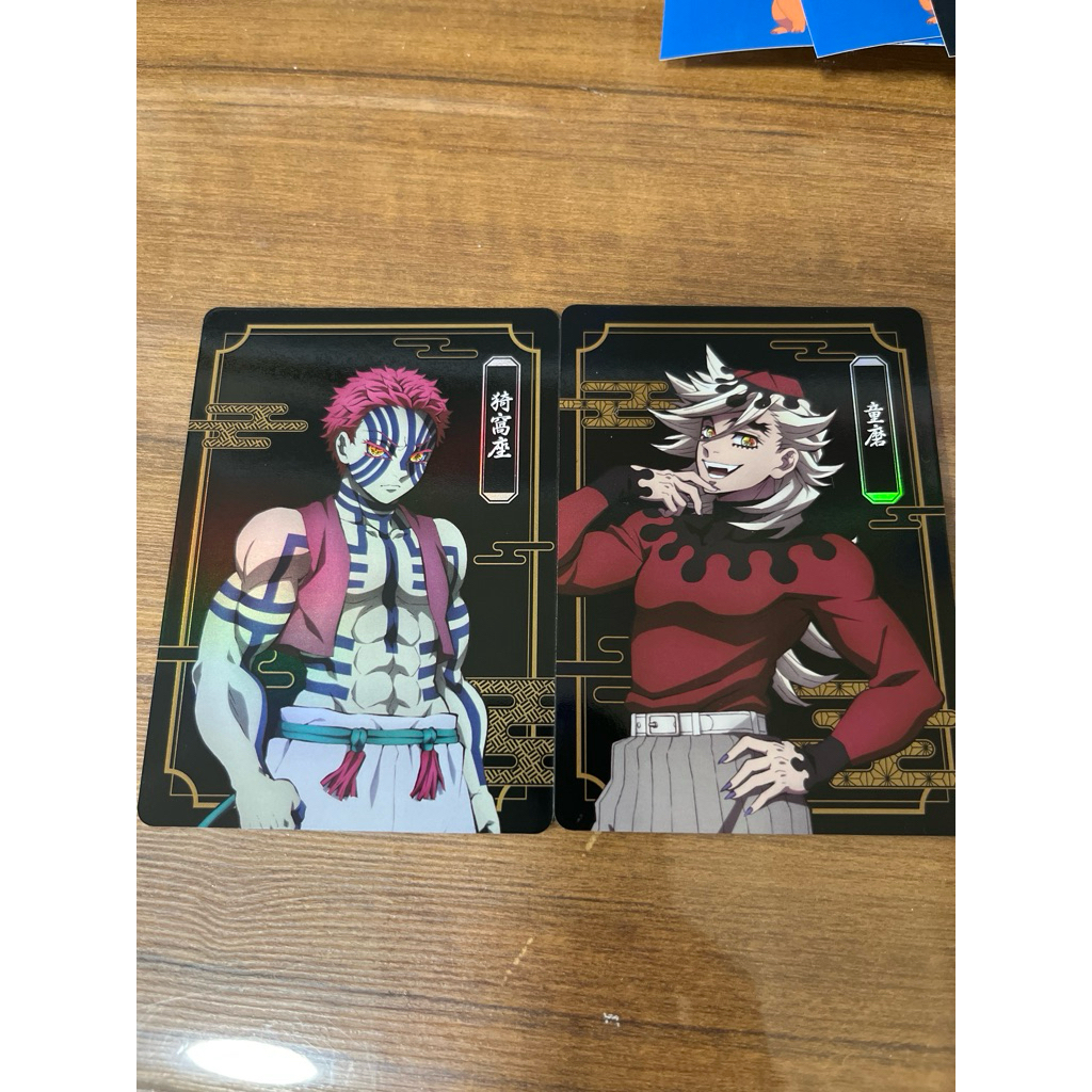 鬼滅之刃 上弦 鬼 上弦參 上弦貳 童磨 猗窩座 正版小卡 默認初傷 快速出貨🚚 | 蝦皮購物