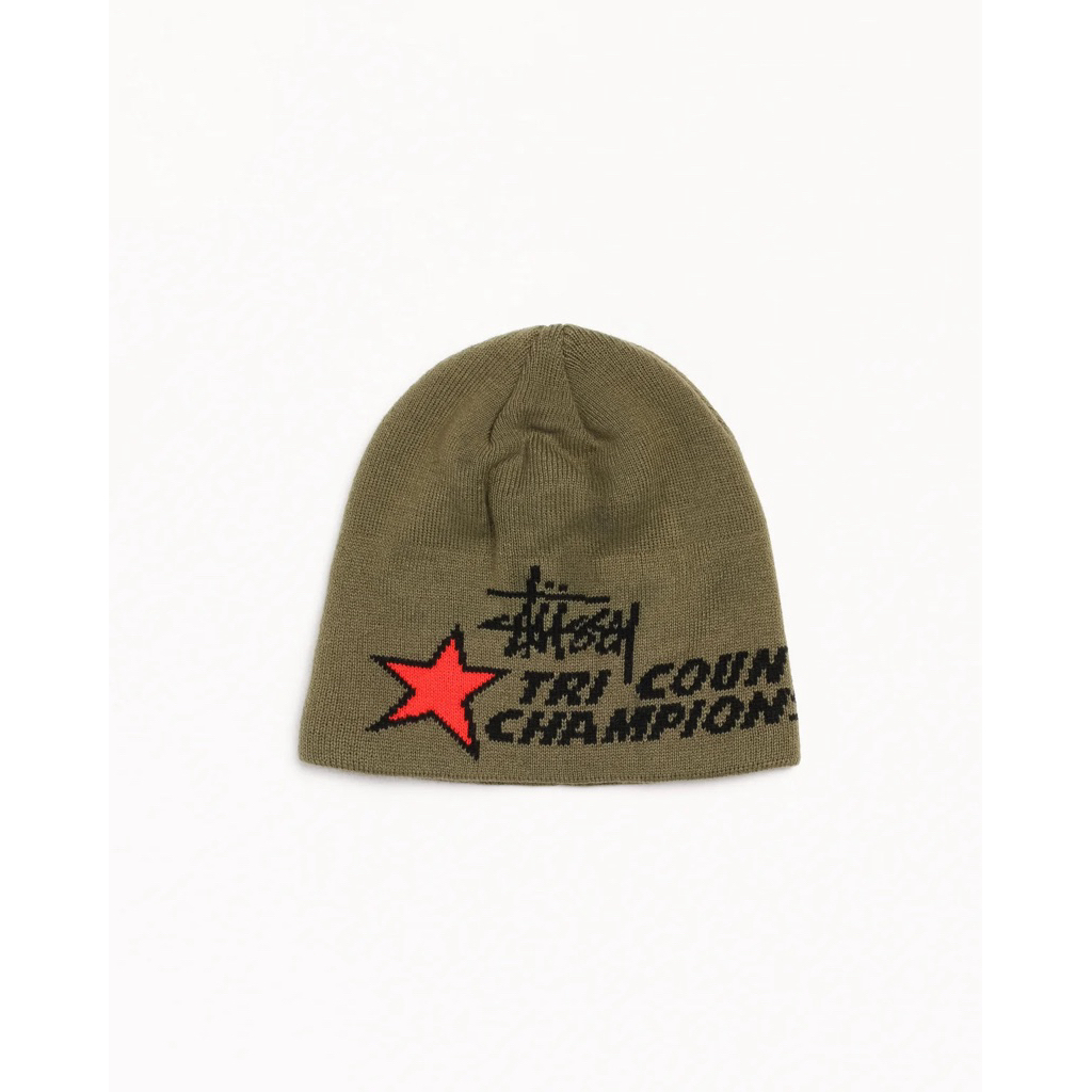 SEVEN SELECT] STUSSY SKULLCAP TRI COUNTY BEANIE 毛帽星星| 蝦皮購物