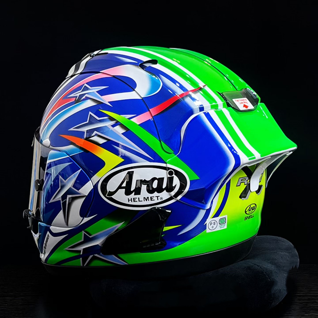免運】日本Arai RX-7X NAKANO 04 GREEN 中野真矢RX7X安全帽彩繪鴨尾大