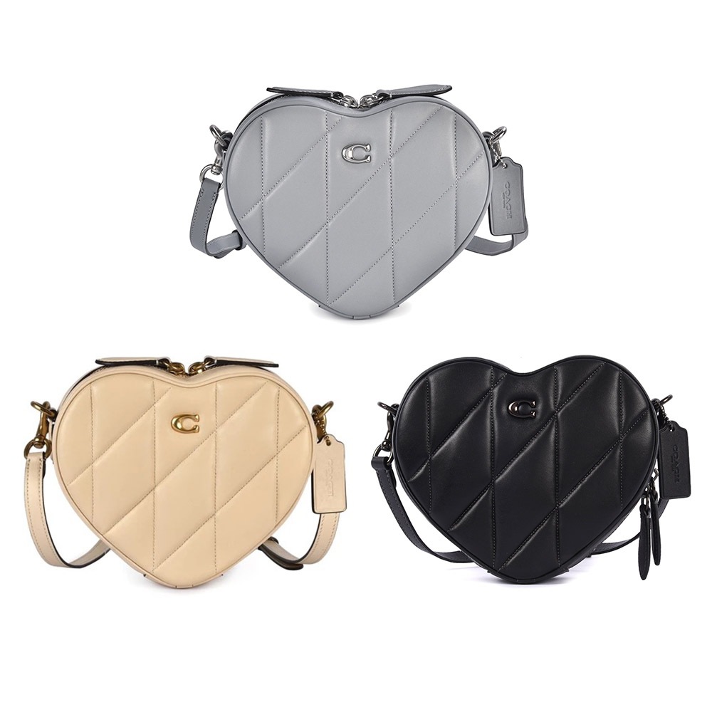 COACH Heart絎縫皮革愛心造型斜背包(任選)194367｜GoBrand購名牌 | 蝦皮購物