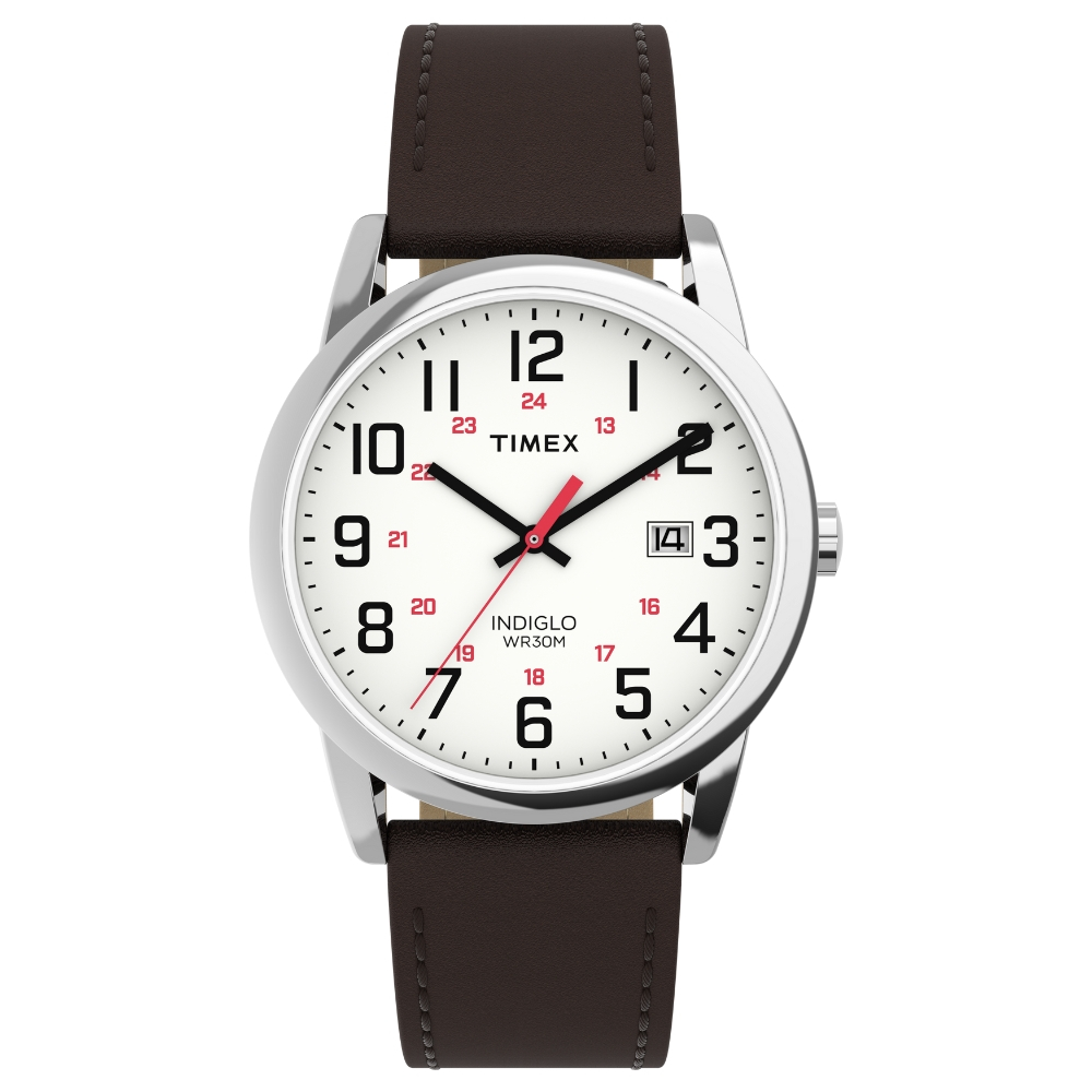 【TIMEX】天美時 Easy Reader 38 毫米 經典簡約 皮革錶帶手錶 銀 TXTW2Y12600 | 蝦皮購物