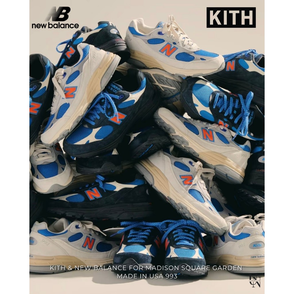 UN 預購▸ KITH x New Balance 993 主場白藍橘U993MS 客場黑藍橘U993MG