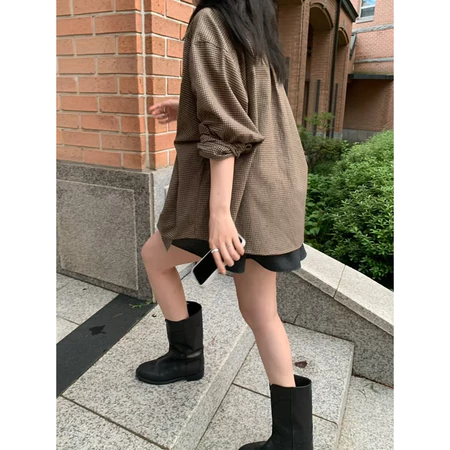 🇰🇷Nov01/百搭款🥨秋冬格紋襯衫