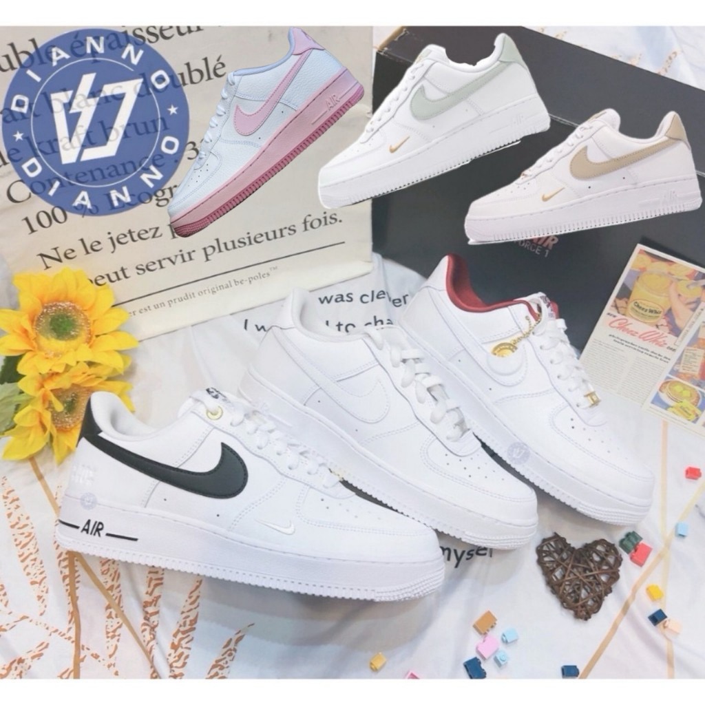 帝安諾-NIKE AIR FORCE AF1 全黑 黑色 全白 金勾 小金勾 綠豆沙 CT3839 CZ0270-1 | 蝦皮購物