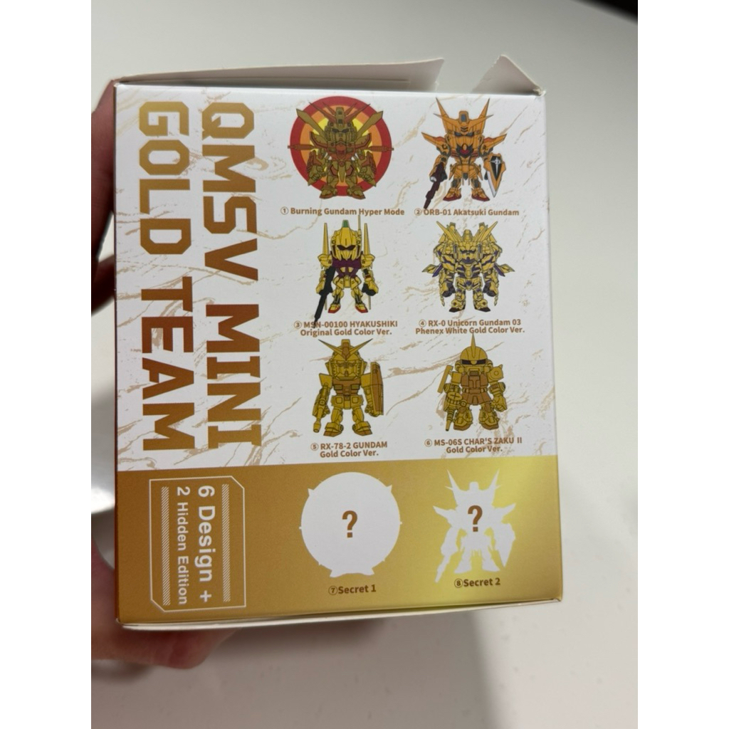 現貨】隱藏版QMSV MINI GOLD TEAM金色戰隊鋼彈萬代盲盒神威薩克初鋼曉