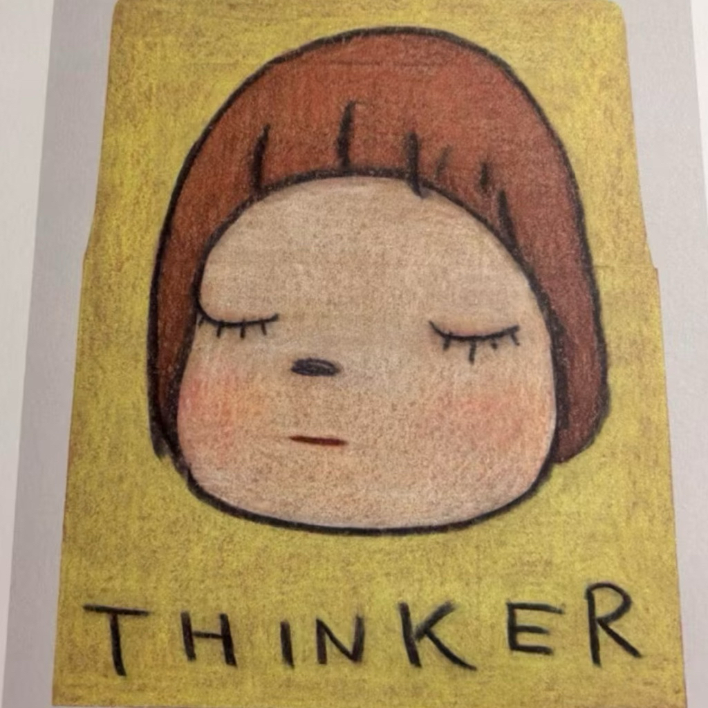 奈良美智增值收藏藝術微噴版畫展期限定小小沈思家Little Thinker mini